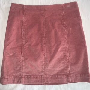 Corduroy pink mini skirt